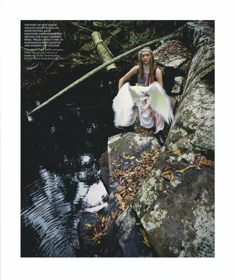 Gemma Ward an hir Famill Entdeckt Bryon Bay fir Vogue Australien