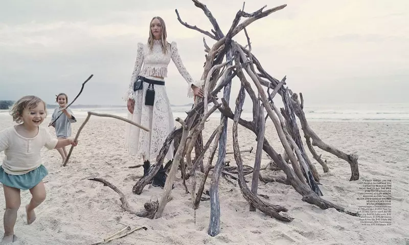 Gemma Ward an hir Famill Entdeckt Bryon Bay fir Vogue Australien