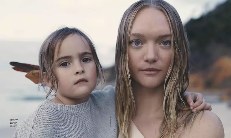 Gemma Ward e a súa familia exploran Bryon Bay para Vogue Australia