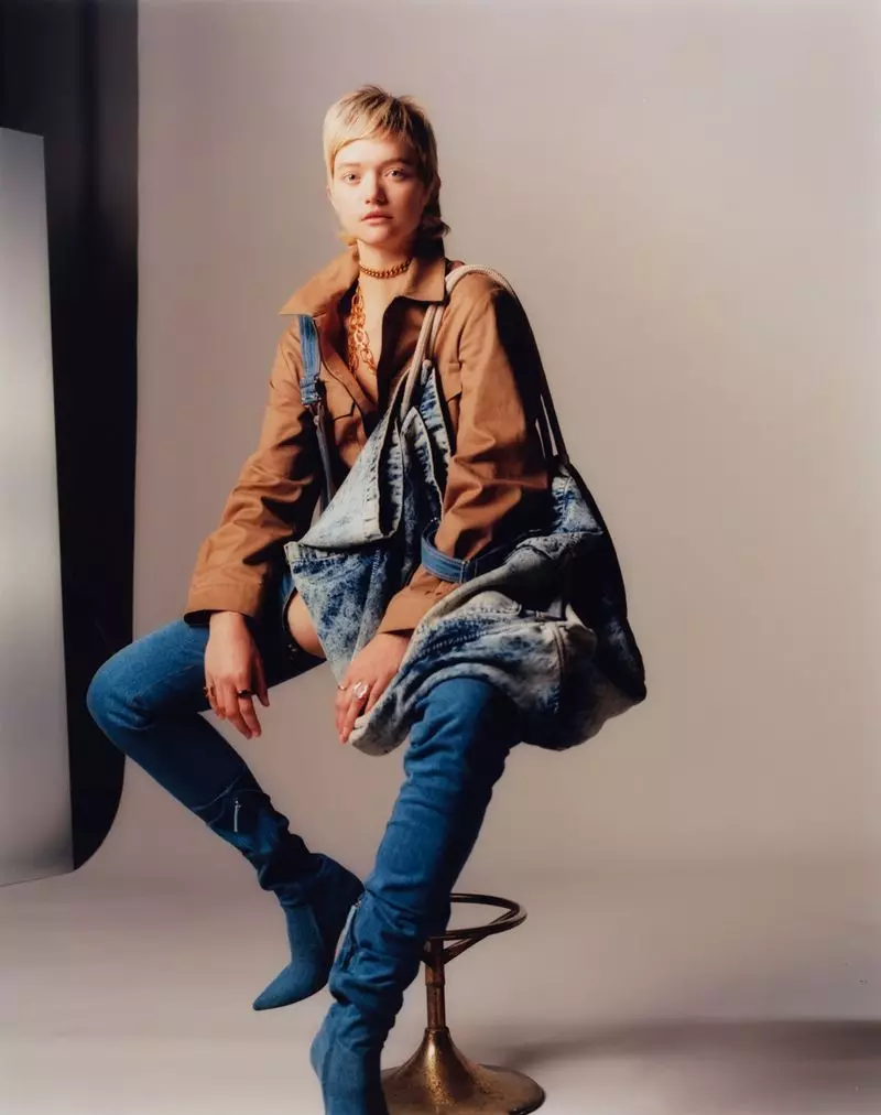 Gemma Ward faðmar Daring denim fyrir M Le Magazine du Monde