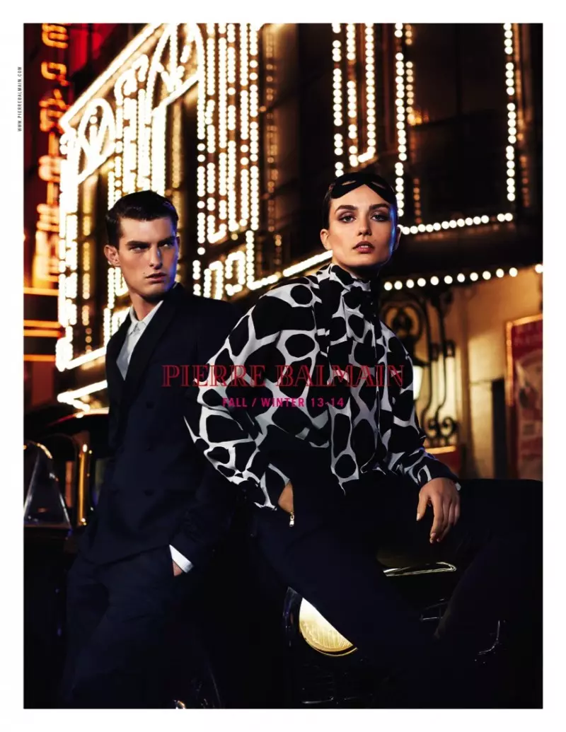 Andreea Diaconu Fronts Pierre Balmain ragrag 2013 kampanye