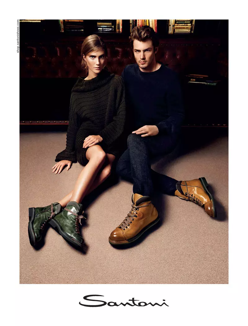 Lindseý Lullman “Santoni Fall 2013” kampaniýasyna gatnaşýar