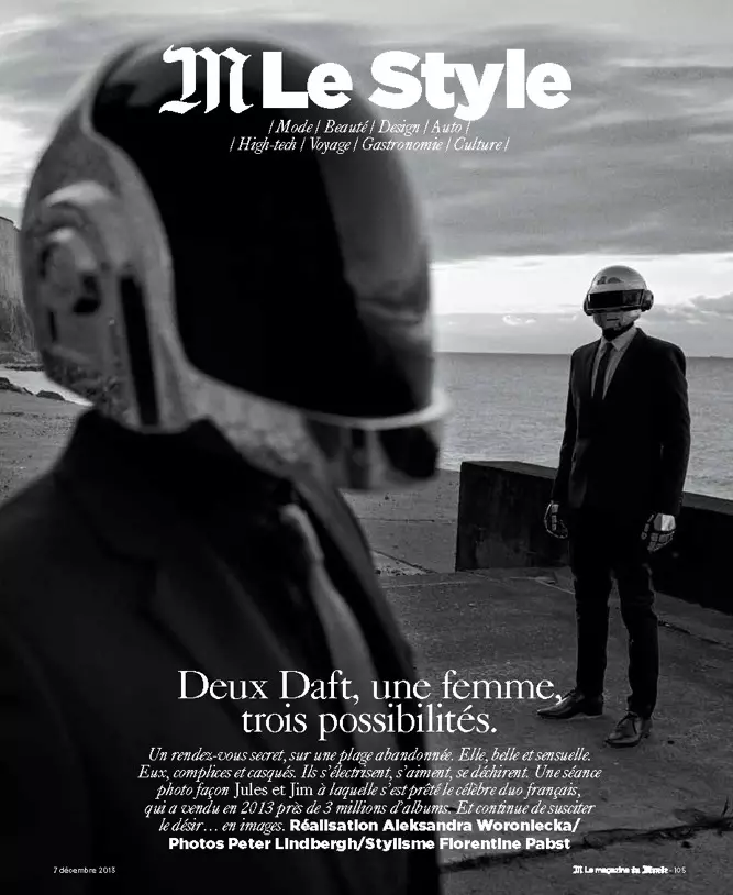 Saskia de Brauw, Peter Lindbergh tərəfindən M le Monde çəkilişində Daft Punk-a qoşulur