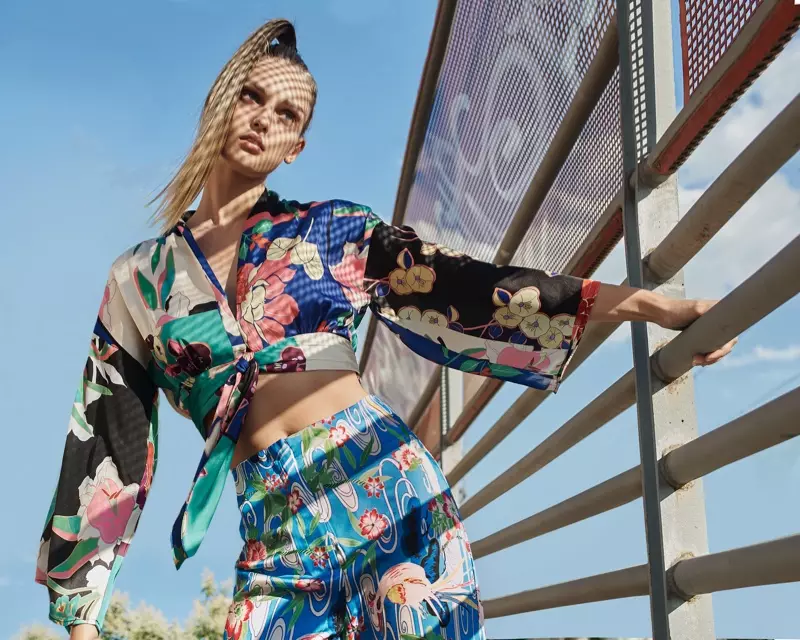 Mihaela Psess in Colorful Prints for L'Official Lithuania