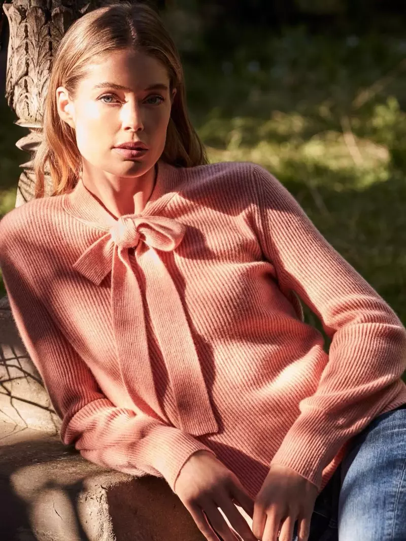 Doutzen Kroes קוקט שיין אין ראָזעווע, פראַנץ איבערחזרן קאַזשמיר פרילינג-זומער 2020 קאמפאניע