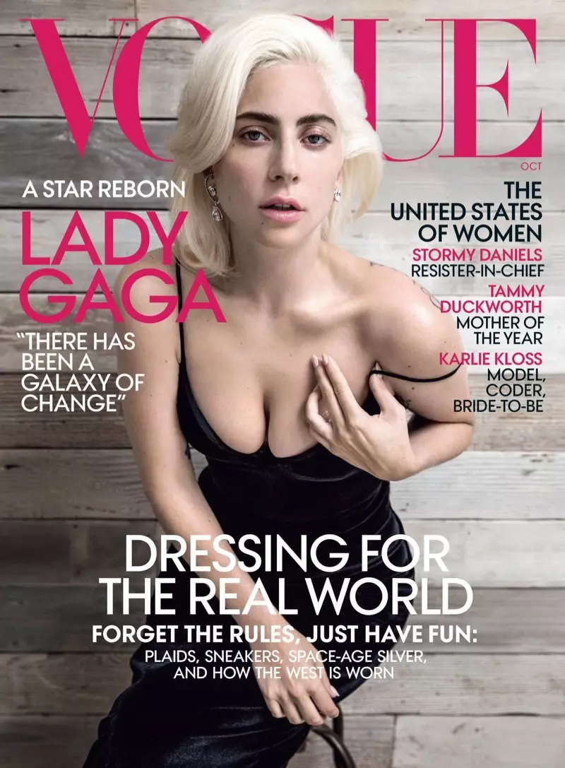 Lady Gaga në kopertinën e Vogue SHBA tetor 2018