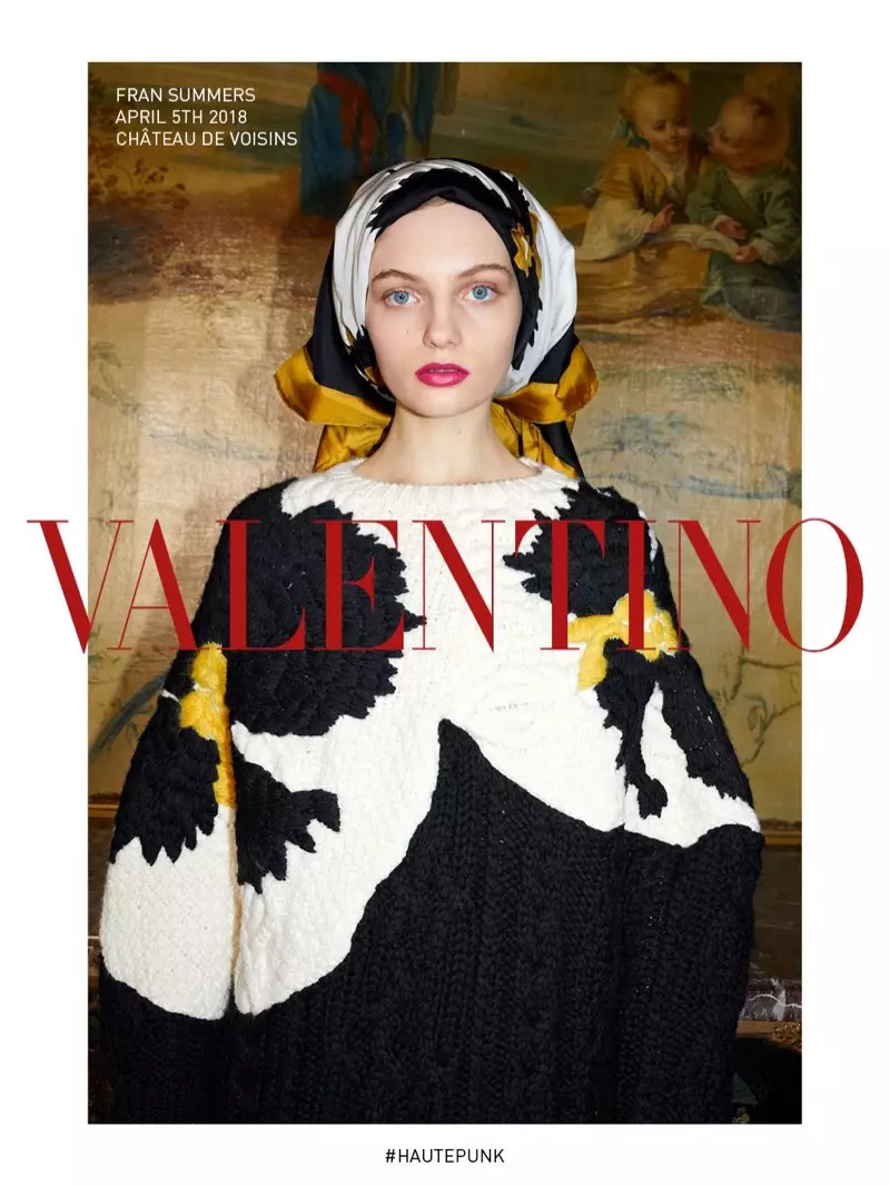 Fran Summers aparece na campaña outono-inverno 2018 de Valentino