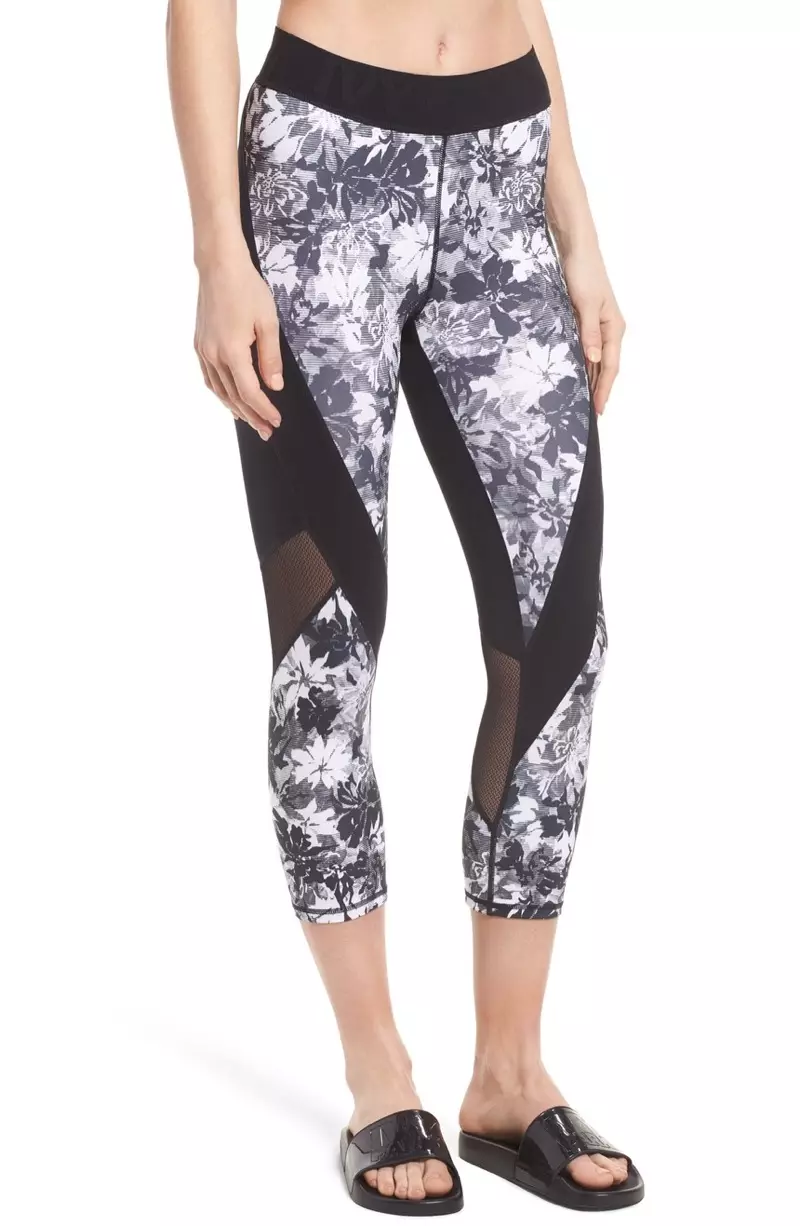 Tříčtvrteční legíny Ivy Park Floral Mesh 75 $