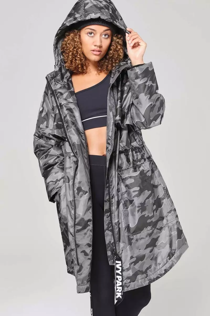 Ivy Park Camo Jacquard Luxe Parka