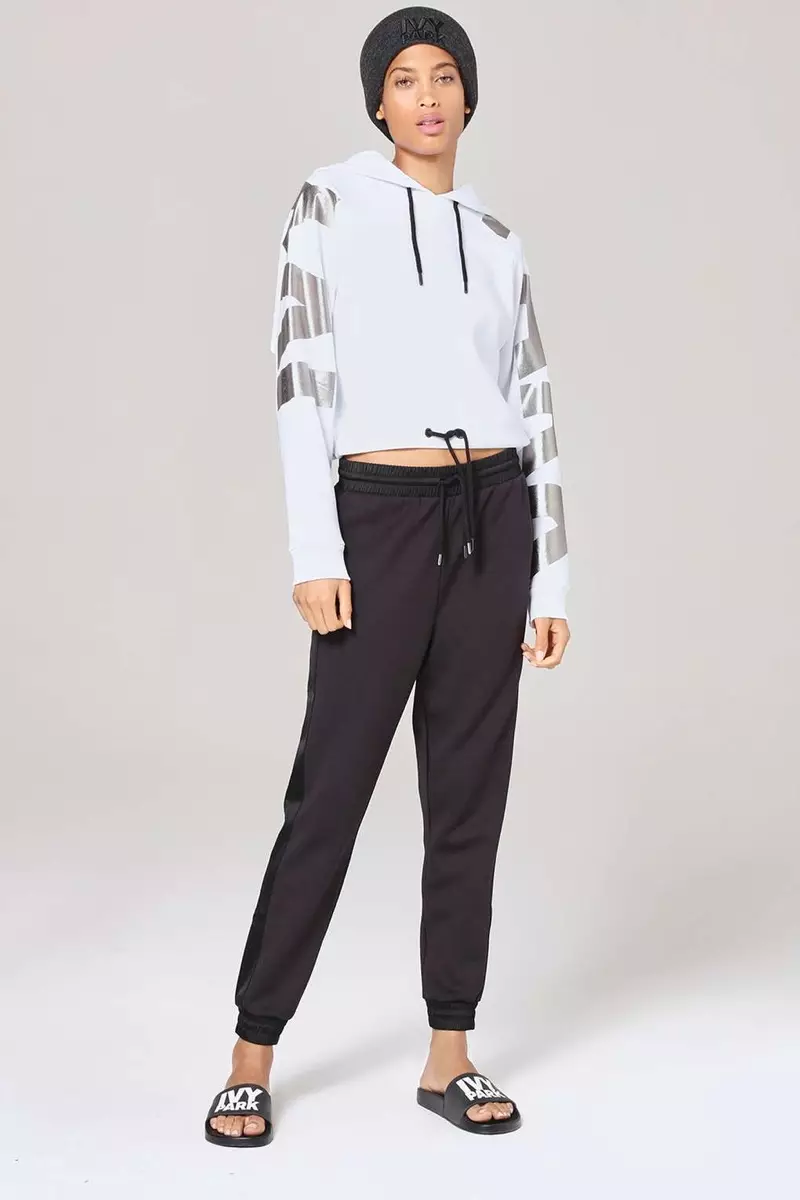 Ivy Park Logo Sleeve Cropped Hoodie