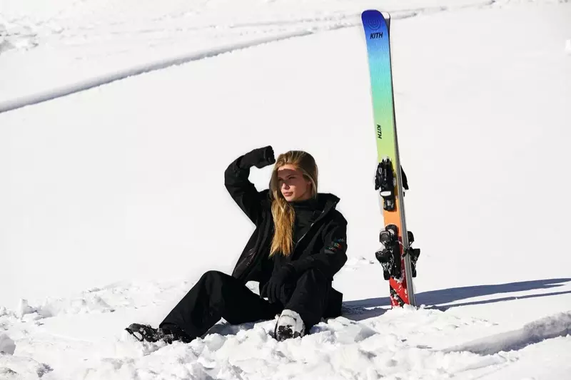 Josie Canseco โพสท่าใน Jackson Hole, Wyoming สำหรับแคมเปญ Kith x adidas Terrex