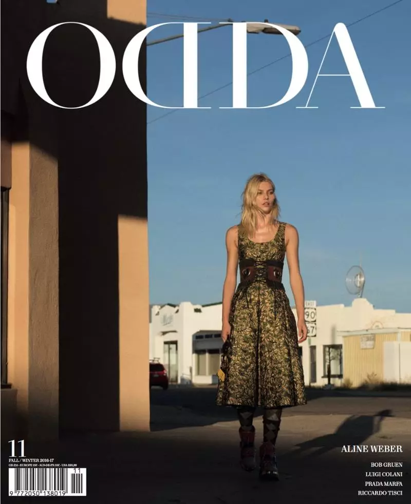 ODDA မဂ္ဂဇင်း၏ Fall-Winter 2016.17 မျက်နှာဖုံးတွင် Aline Weber