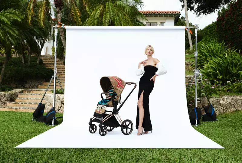 Haciendo una pose, Karolina Kurkova encabeza la campaña de colaboración de Cybex