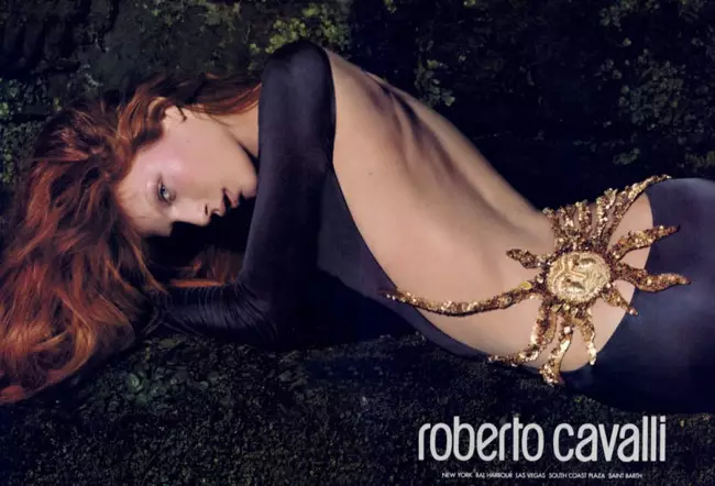 Visszatekintés csütörtök | Angela Lindvall a Roberto Cavalli 2004. őszi kampányban