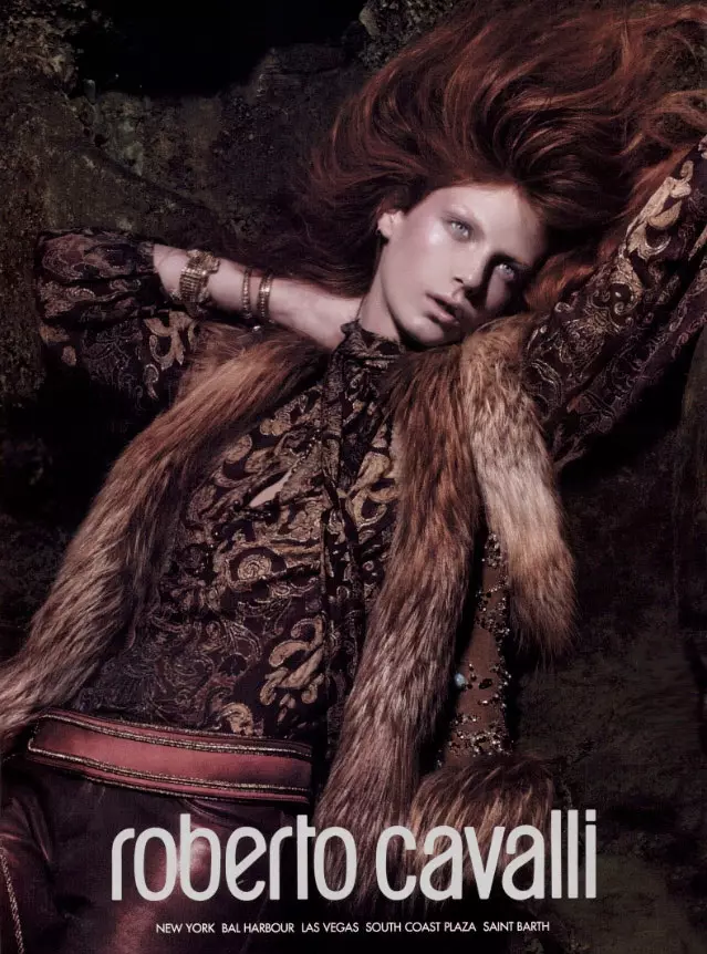 Aso Tofi Faafoliga | Angela Lindvall mo Roberto Cavalli Fall 2004 Campaign