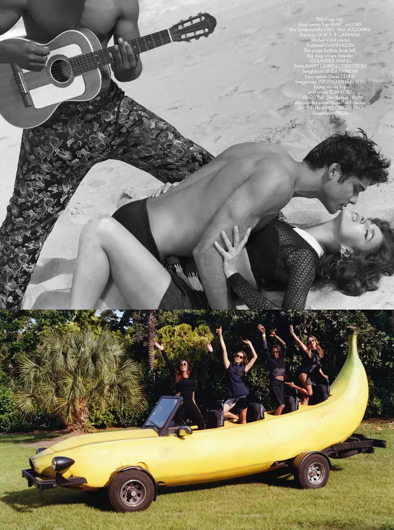 Alessandra Ambrosio ak Irina Shayk ale Miami ak Bruce Weber pou CR Fashion Book