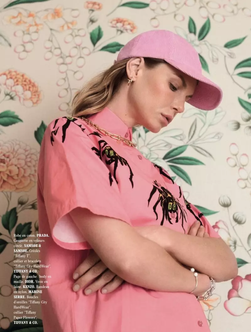 Angela Lindvall o tsamaisa liteishene tsa Lehlabula bakeng sa L'Officiel Paris