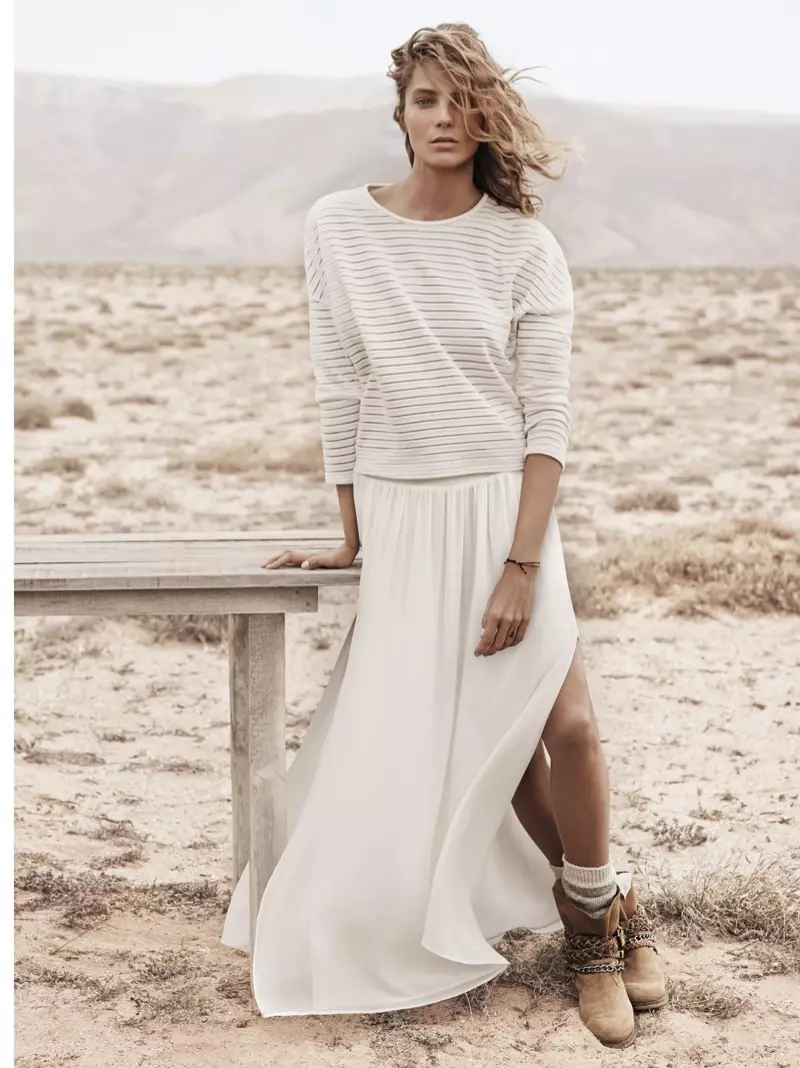 Mear foto's fan Daria Werbowy foar Mango's Spring 2014 Ads