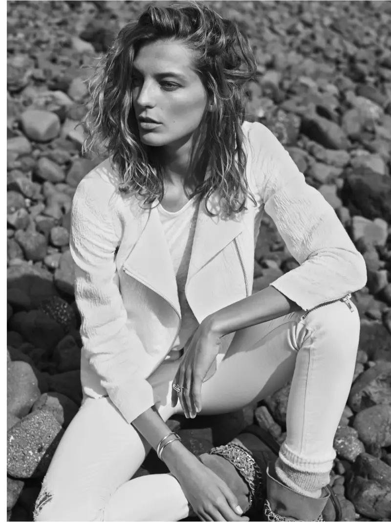 Més fotos de Daria Werbowy per als anuncis de primavera de 2014 de Mango