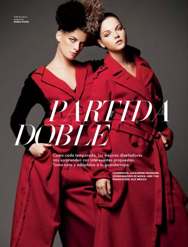 Mayara Rubik Marchi & Julia Dunstall oleh Alexander Neumann untuk Elle Mexico November 2010