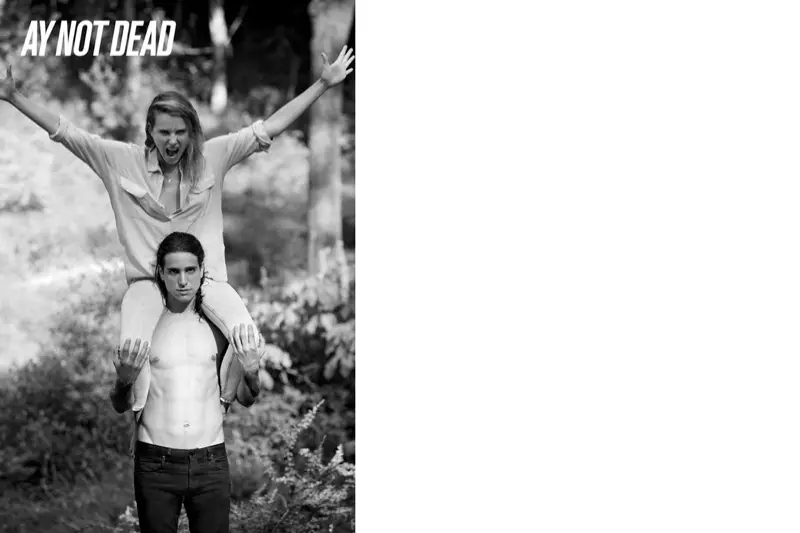 Dree Hemingway + Magda Laguede Front AY Not Dead Spring 2014 Campaign