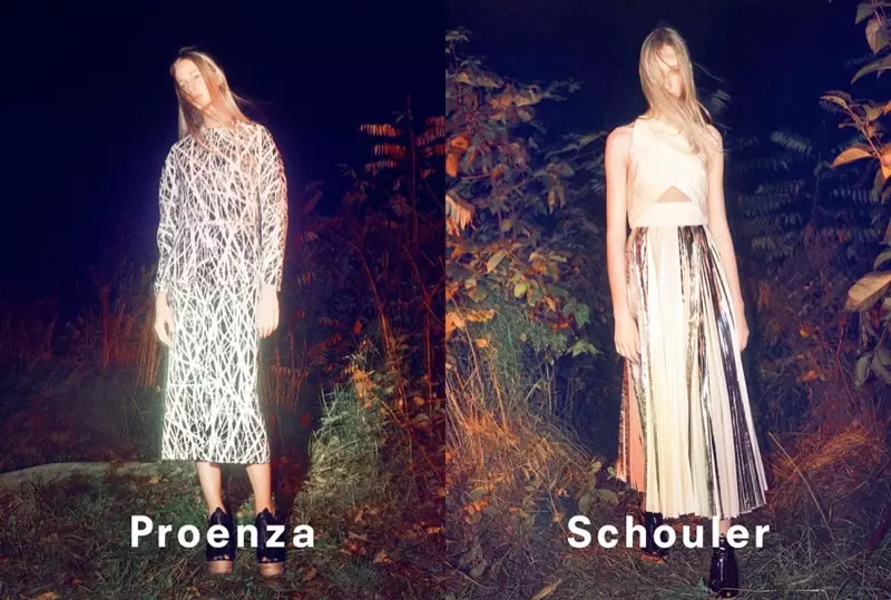 David Sims dia naka ny fampielezan-kevitr'i Proenza Schouler tamin'ny lohataona/fahavaratra 2014