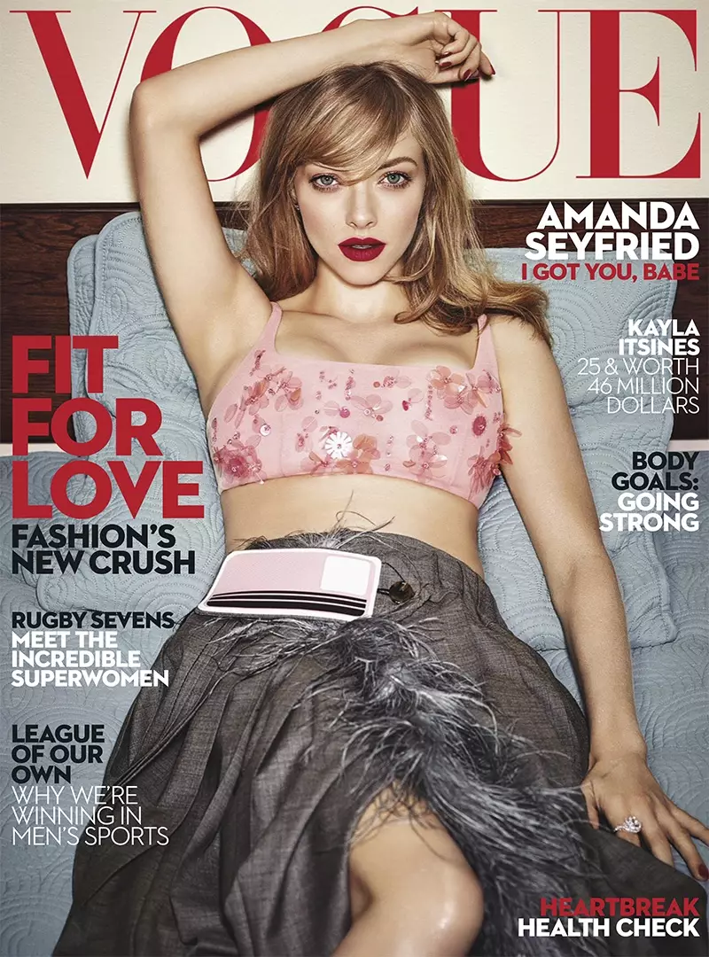 Amanda Seyfried na portada de Vogue Australia de febreiro de 2017