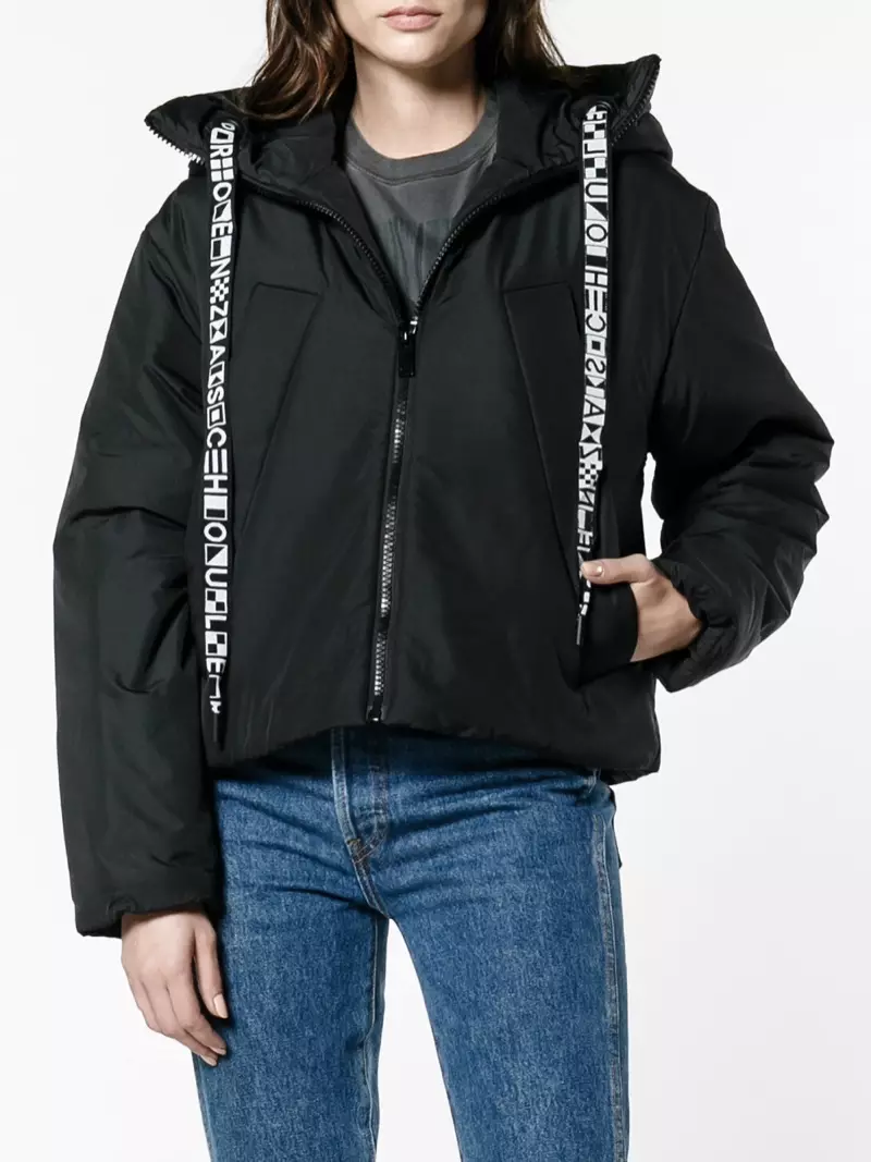 Proenza Schouler PSWL hooded jas mei trekkoorden $785