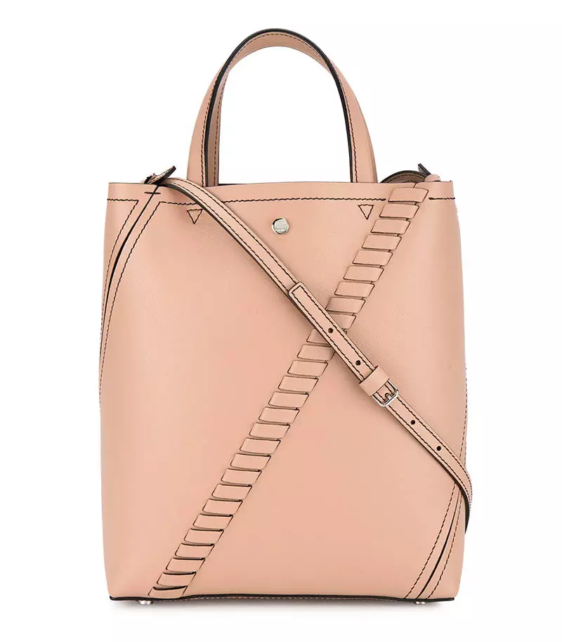 Proenza Schouler Mini Grain Leather Hex Tote with Crossbody Strap $1,127