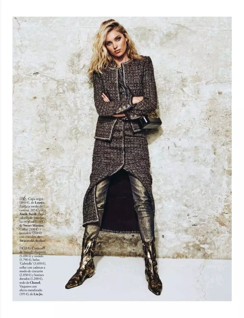 Elsa Hosk Models Chic Fall Styles for ELLE Spain