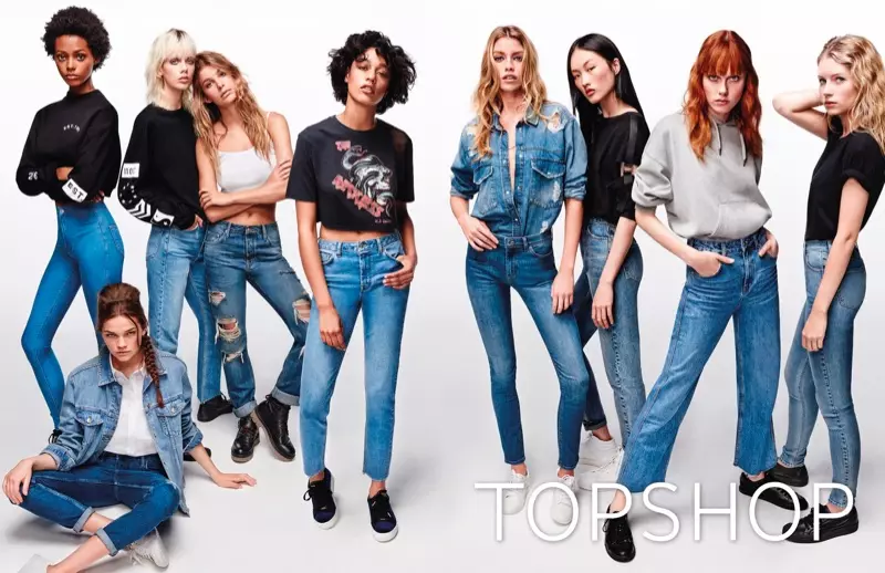 Topshop Jeans pro svou kampaň jaro-léto 2017 vybírá top modely