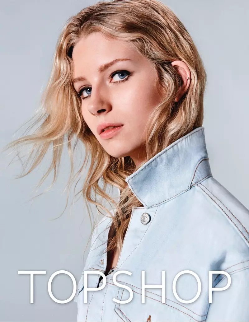 Lottie Moss získala svůj detailní záběr v kampani Topshop Jeans jaro-léto 2017