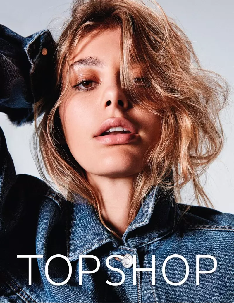 Cami Morrone získala svůj detailní záběr v kampani Topshop Jeans jaro-léto 2017