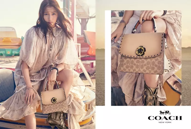 Guan Xiaotong agaragara muri Coach spring-summer campagne