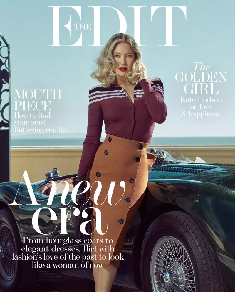 Kate Hudson na portada de The Edit o 19 de outubro de 2017