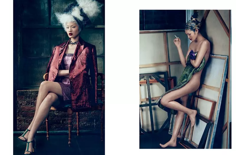 Chiharu Okunugi Enchants yn Lanvin foar Dansk S/S 2014 Cover Story