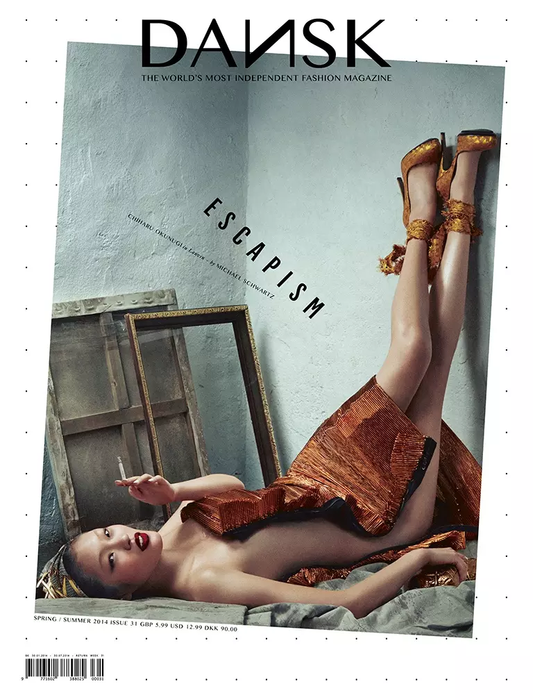 Chiharu Okunugi Enchants yn Lanvin foar Dansk S/S 2014 Cover Story