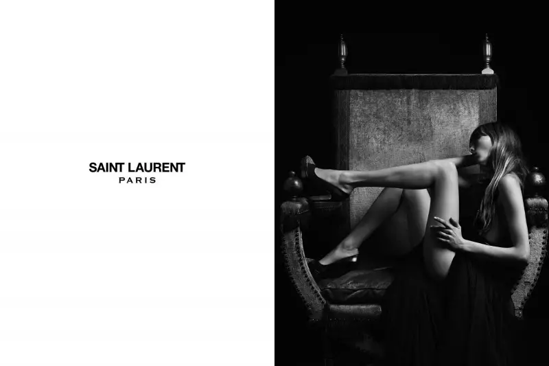 Edie Campbell Stars ni Saint Laurent Orisun omi 2013 Ipolongo nipasẹ Hedi Slimaine