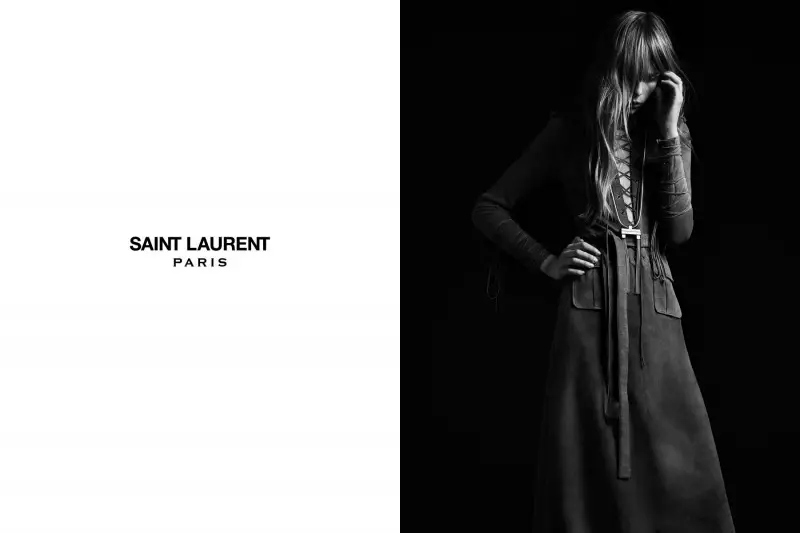 Edie Campbell protagonista della campagna Saint Laurent Primavera 2013 di Hedi Slimaine