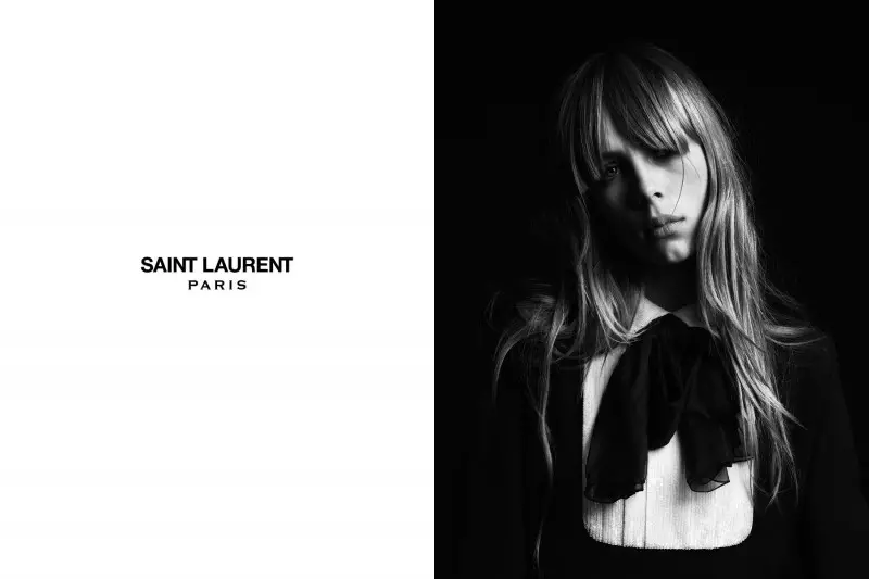 Edie Campbell Stars na mkpọsa Saint Laurent Spring 2013 nke Hedi Slimaine dere