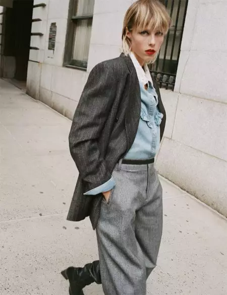 Edie Campbell Heads Uptown yn Zara's Fall Styles