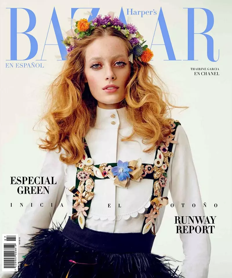 Tharine Garcia Harpers Bazaar Mexico Pemotretan Sampul Agustus 201501