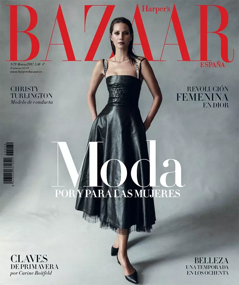 Кристи Търлингтън на корица на Harper's Bazaar Испания март 2017 г