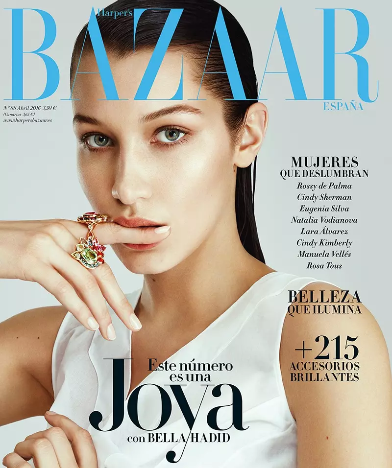 Bella Hadid pa Harper's Bazaar Spain April 2016 Cover