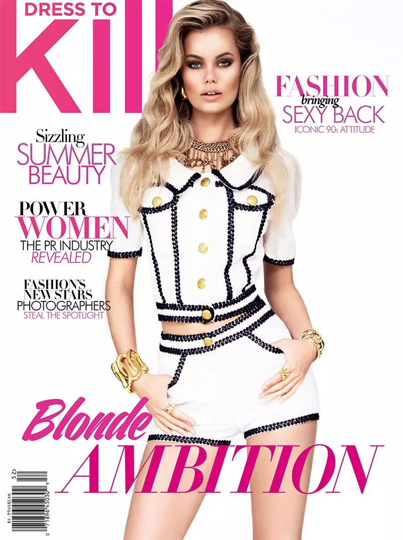 Frida Aasenek Blonde Bombshell zerbitzatzen du Dress to Kill Cover Story egiteko