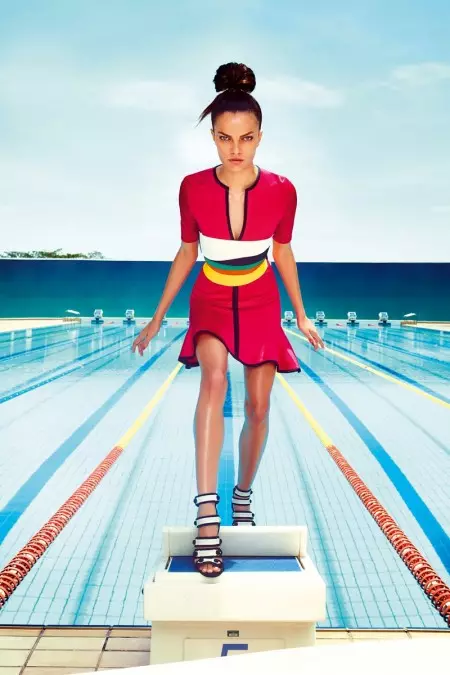 Barbara Fialho Rocks Poolside Fashions for ELLE Brazil