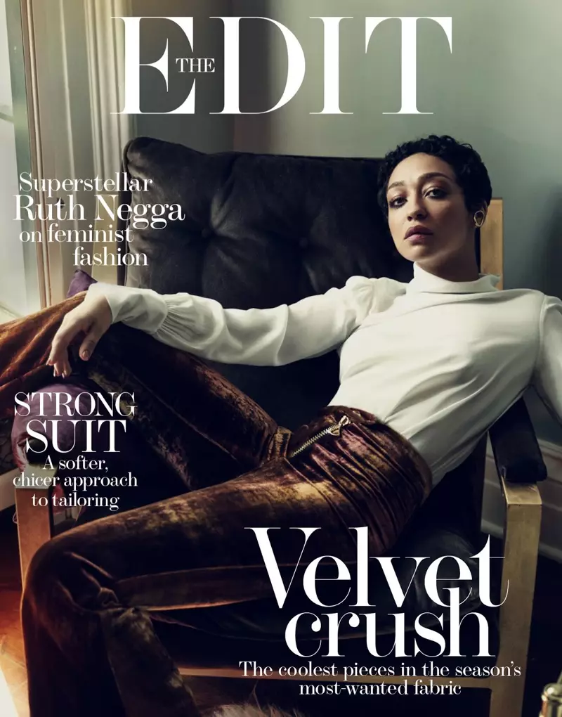 Ruth Negga ogarnia aksamitny trend w The Edit