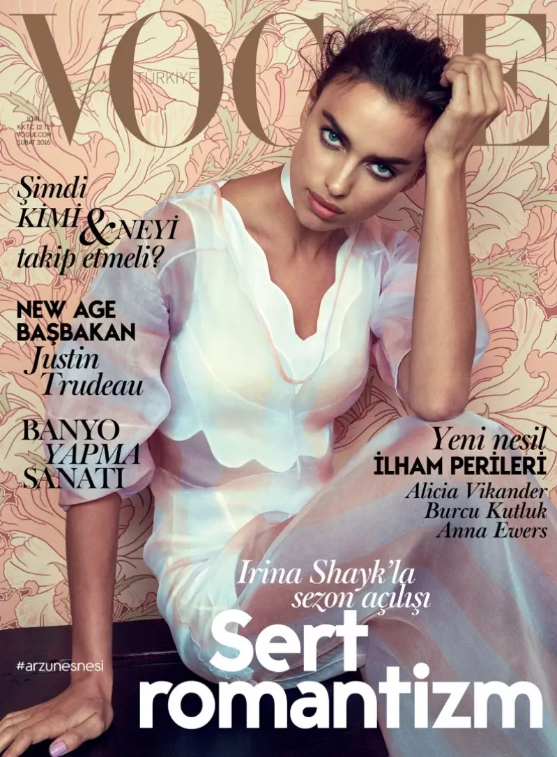 Irina Shayk sa Vogue Turkey Pebrero 2016 cover