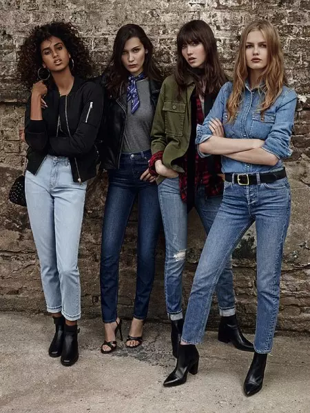 Topshop Enlists 9 Top Models fun Orisun omi Denimu Campaign