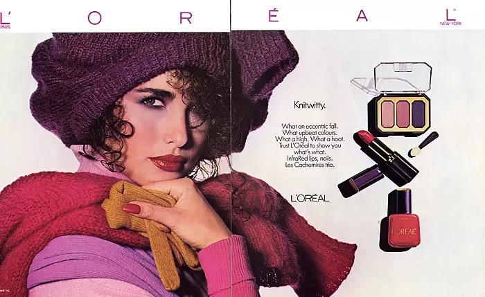 andie-macdowell-loreal-1980-auglýsingaherferð02